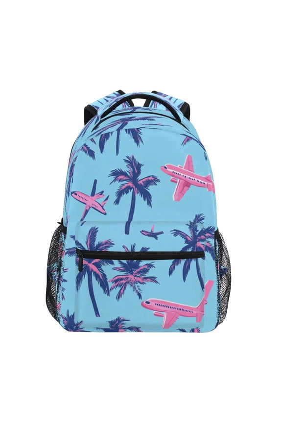 Backpack Schoolbag Skies with Planes Pattern 15L/18L 2-SIZE