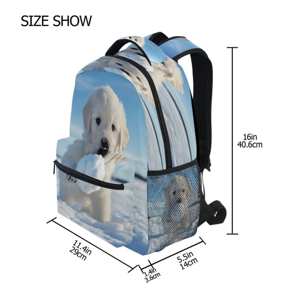 DIXRUYEE Backpack Schoolbag Snowball Chaser Pattern 15L/18L 2-SIZE