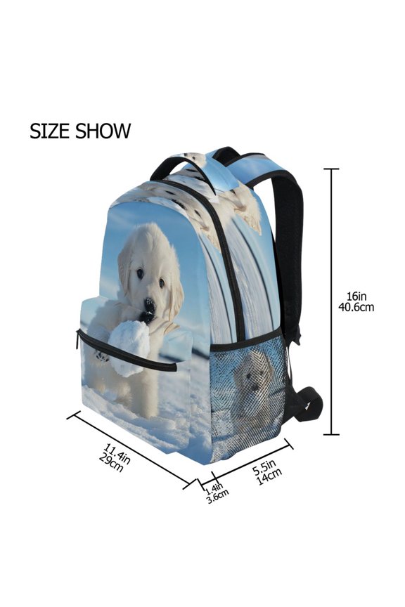 Backpack Schoolbag Snowball Chaser Pattern 15L/18L 2-SIZE
