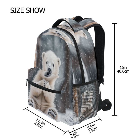 DIXRUYEE Backpack Schoolbag Snowy Joy Pattern 15L/18L 2-SIZE