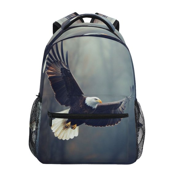 DIXRUYEE Backpack Schoolbag Soaring Eagles in Mist Pattern 15L/18L 2-SIZE