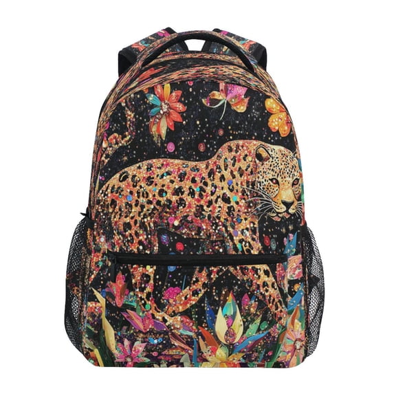 DIXRUYEE Backpack Schoolbag Sparkling Leopard Pattern 15L/18L 2-SIZE