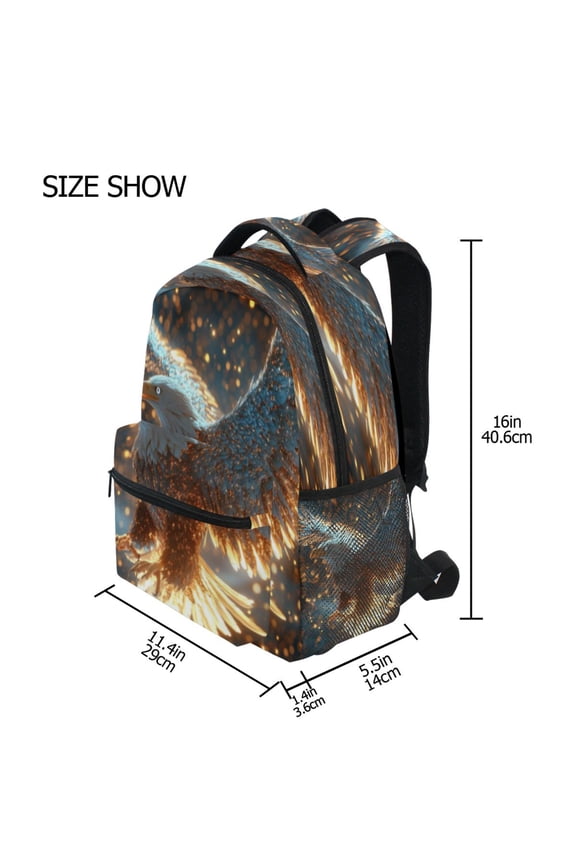 Backpack Schoolbag Sparkling Wings Of Fire Pattern 15L/18L 2-SIZE