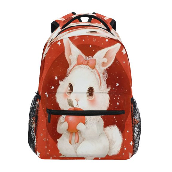DIXRUYEE Backpack Schoolbag Star Bunny & Apple Pattern 15L/18L 2-SIZE