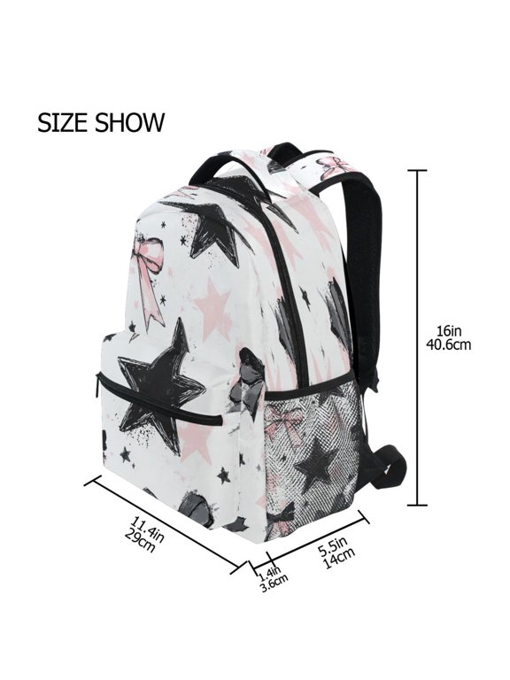 Backpack Schoolbag Starry Bows and Wishes Pattern 15L/18L 2-SIZE