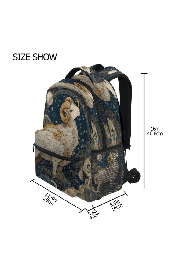 Backpack Schoolbag Stellar Ornate Ram Pattern 15L/18L 2-SIZE