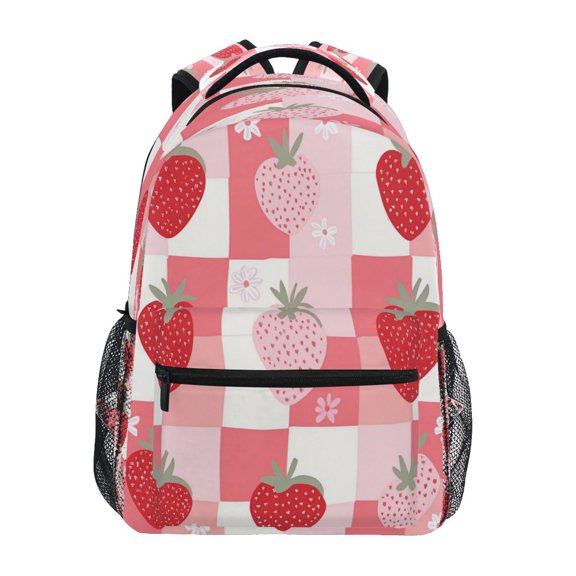 DIXRUYEE Backpack Schoolbag Strawberry Delight Pattern 15L/18L 2-SIZE