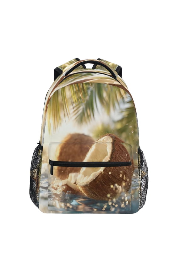 Backpack Schoolbag Sunlit Coconut Splash Pattern 15L/18L 2-SIZE