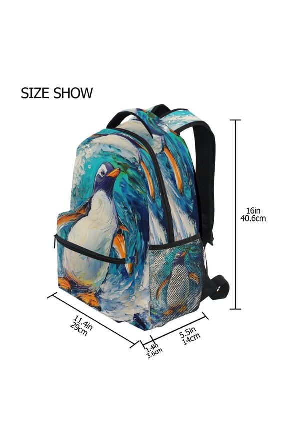 Backpack Schoolbag Surfing The Swell Pattern 15L/18L 2-SIZE