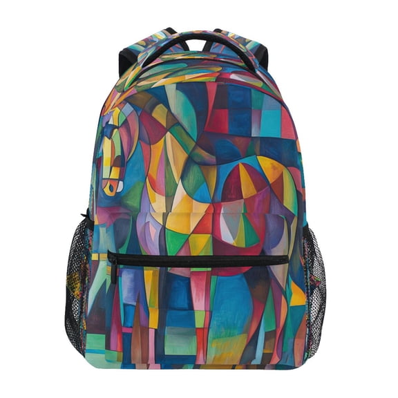 DIXRUYEE Backpack Schoolbag Prismatic Stallion Pattern 15L/18L 2-SIZE