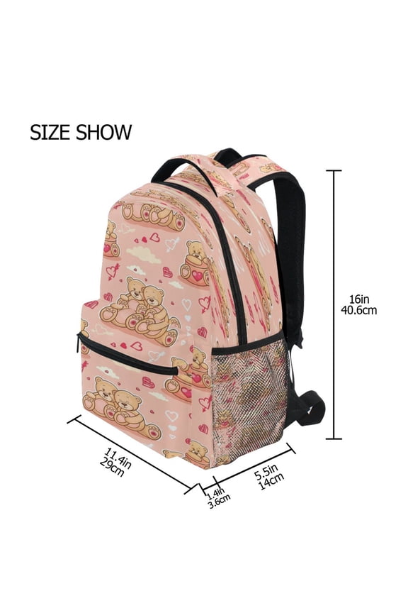 Backpack Schoolbag Teddy Bear Pastel Dreamland Pattern 15L/18L 2-SIZE