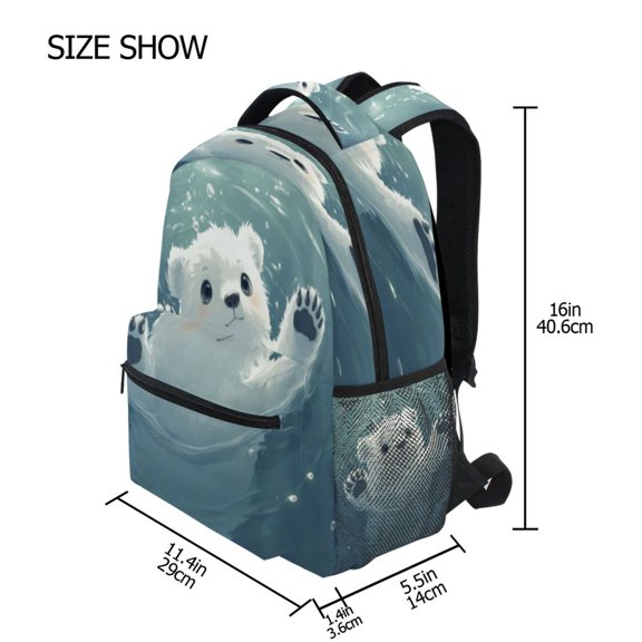 DIXRUYEE Backpack Schoolbag Tiny Explorer Pattern 15L/18L 2-SIZE