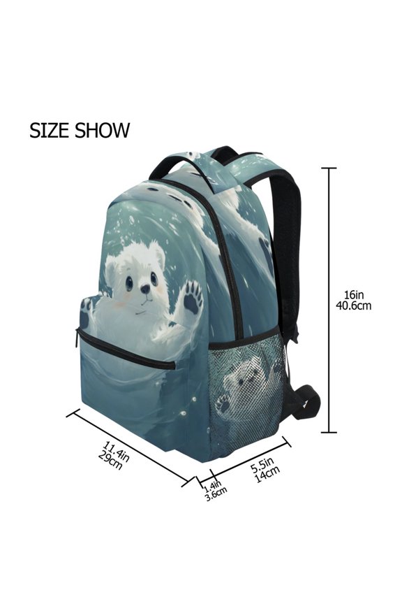 Backpack Schoolbag Tiny Explorer Pattern 15L/18L 2-SIZE