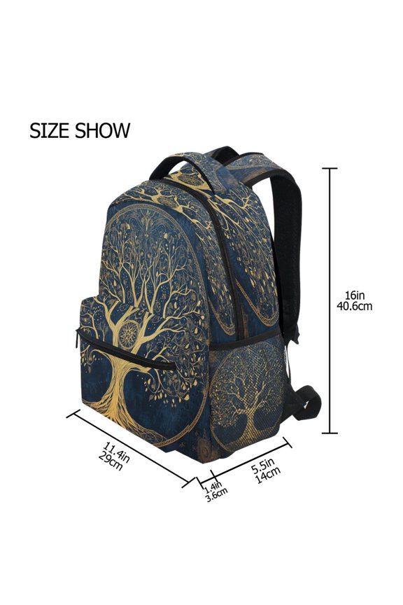 Backpack Schoolbag Tree Of Life in Harmony Pattern 15L/18L 2-SIZE