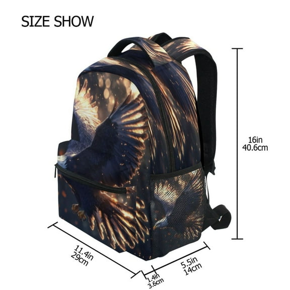 DIXRUYEE Backpack Schoolbag Twilight Wings Pattern 15L/18L 2-SIZE