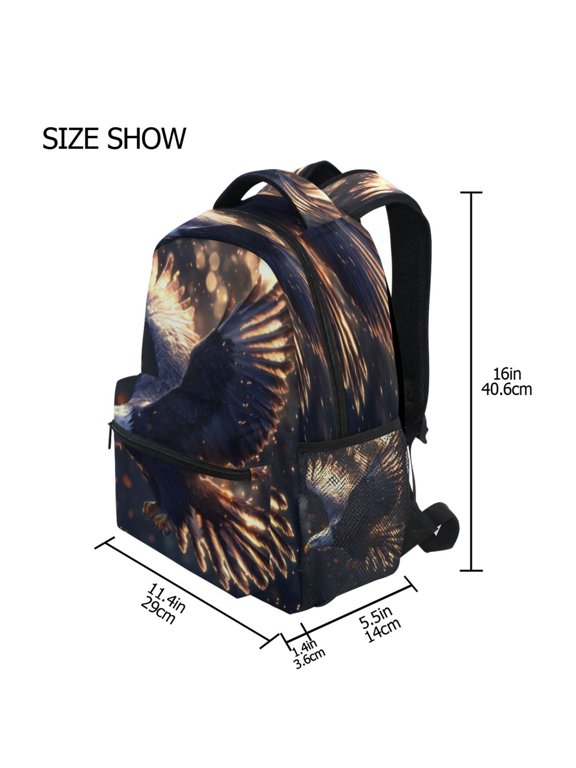 Backpack Schoolbag Twilight Wings Pattern 15L/18L 2-SIZE