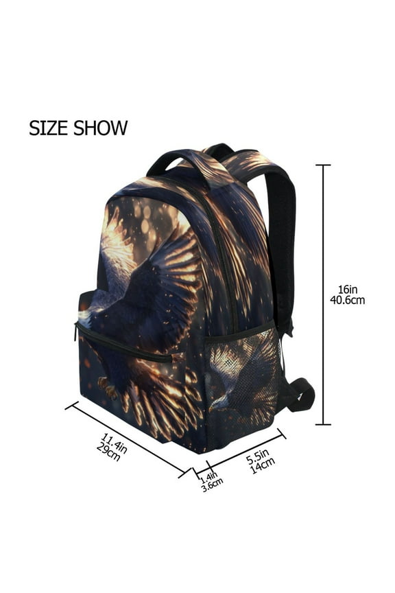 Backpack Schoolbag Twilight Wings Pattern 15L/18L 2-SIZE