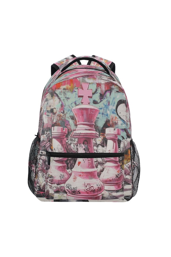 Backpack Schoolbag Urban Chess Clash Pattern 15L/18L 2-SIZE
