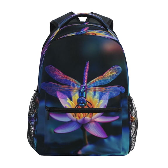DIXRUYEE Backpack Schoolbag Vibrant Flutter Pattern 15L/18L 2-SIZE