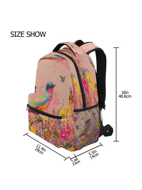 Backpack Schoolbag Vivid Melody Of Nature's Palette Pattern 15L/18L 2-SIZE