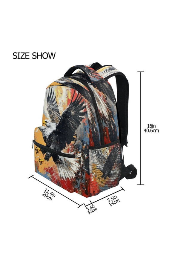 Backpack Schoolbag Warrior Of The Skies Pattern 15L/18L 2-SIZE