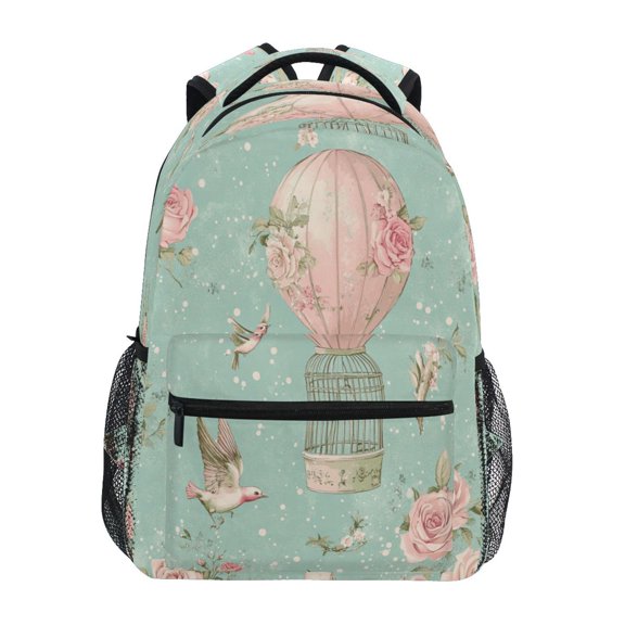 DIXRUYEE Backpack Schoolbag Whimsical Floral Ballooning Pattern 15L/18L 2-SIZE