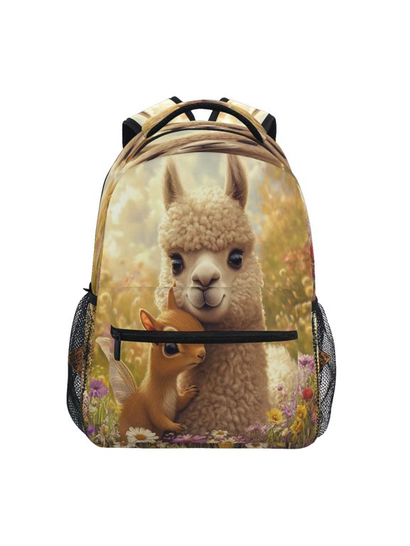 Backpack Schoolbag Whimsical Friends Pattern 15L/18L 2-SIZE