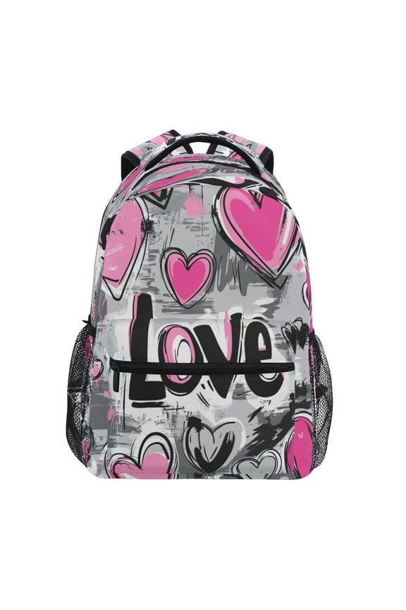 Backpack Schoolbag Whimsical Love Garden Pattern 15L/18L 2-SIZE