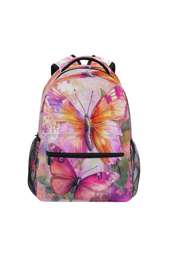 Backpack Schoolbag Whimsical Wings in Fantasy Garden Pattern 15L/18L 2-SIZE