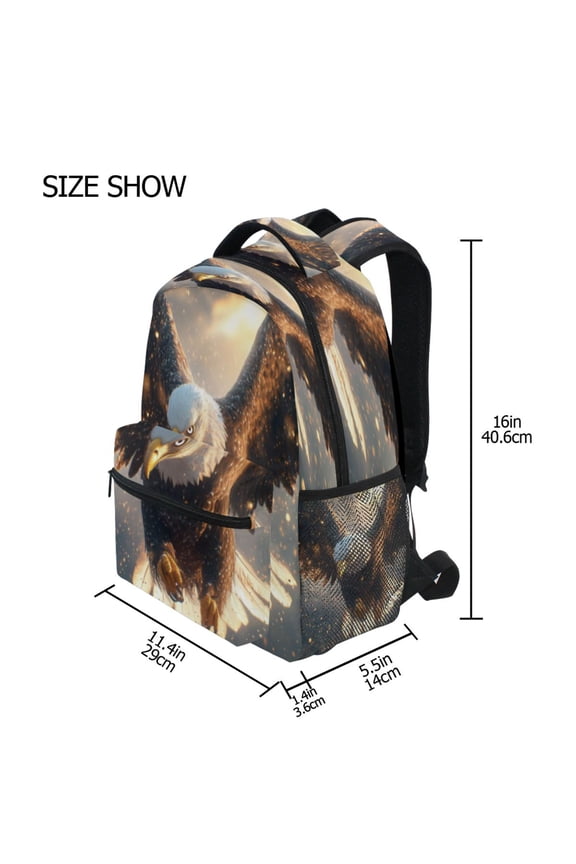 Backpack Schoolbag Wings Of Light Pattern 15L/18L 2-SIZE