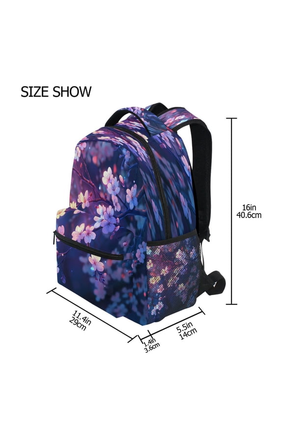 Backpack Schoolbag Winkling Cherry Blooms Pattern 15L/18L 2-SIZE