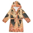 thumbnail image 1 of DIXRUYEE Bathrobes Belt Hooded Autumn Cat Creative Pattern, 1 of 8