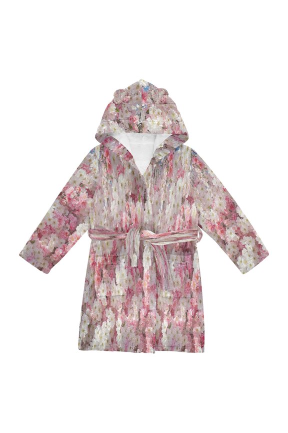 Bathrobes Belt Hooded Blossom Abundance Creative Pattern