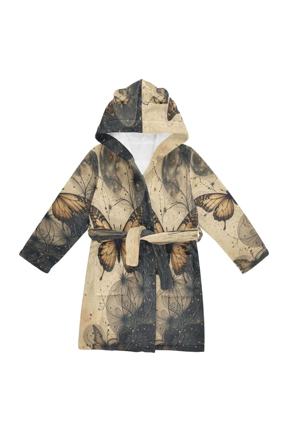 Bathrobes Belt Hooded Celestial Flutter Creative Pattern