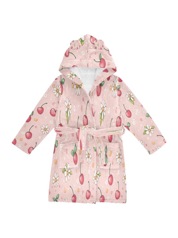 Bathrobes Belt Hooded Cherry Blossom Delight Creative Pattern