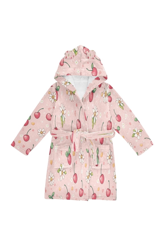 Bathrobes Belt Hooded Cherry Blossom Delight Creative Pattern