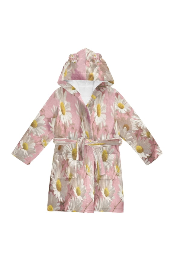 Bathrobes Belt Hooded Daisy Dreamscape Creative Pattern