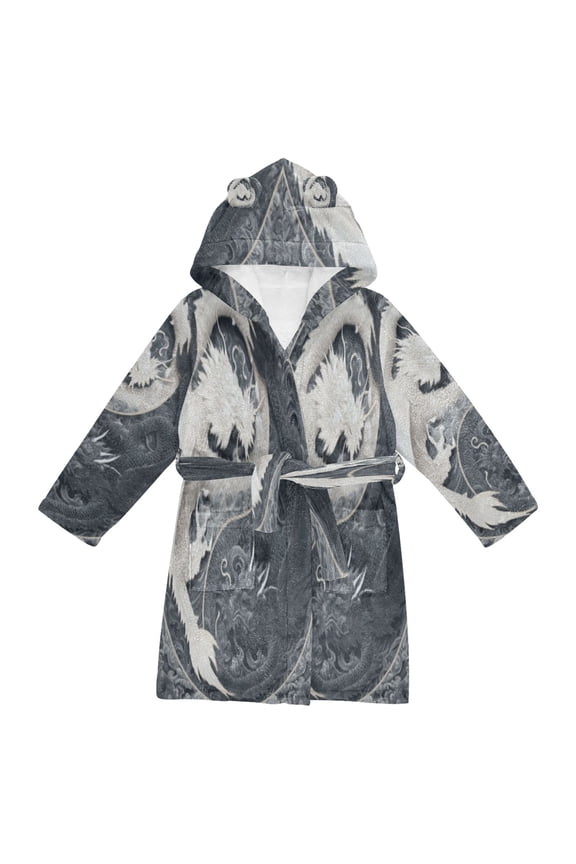 Bathrobes Belt Hooded Aegis Of Dual Dawn Creative Pattern