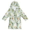 thumbnail image 1 of DIXRUYEE Bathrobes Belt Hooded Elegant White Garden Creative Pattern, 1 of 8