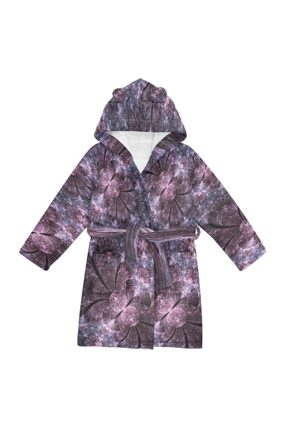 Bathrobes Belt Hooded Galactic Floral Dreams Creative Pattern
