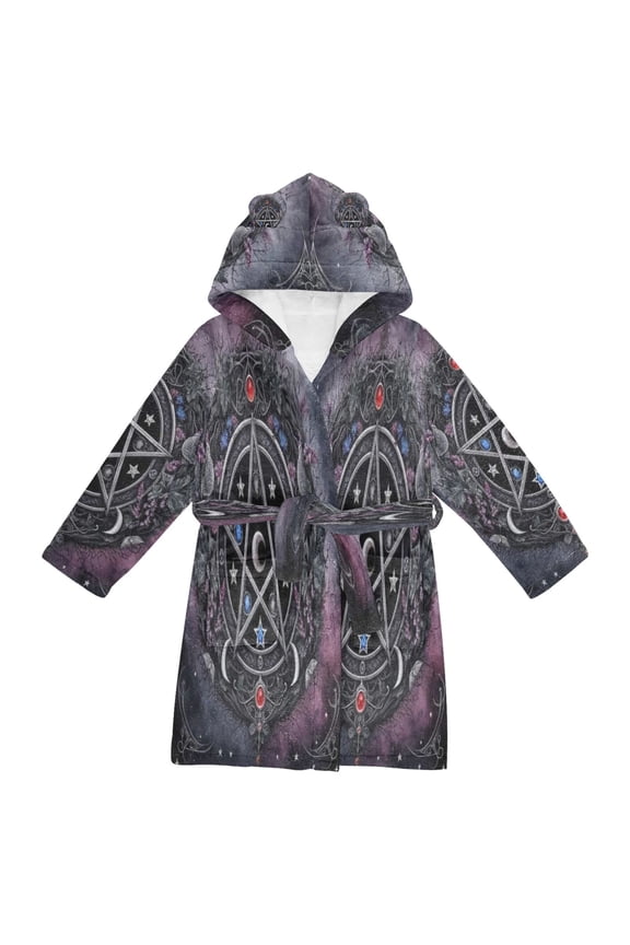 Bathrobes Belt Hooded Mystic Pentagram Creative Pattern