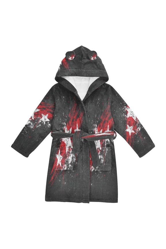 Bathrobes Belt Hooded Rebel Starburst Creative Pattern