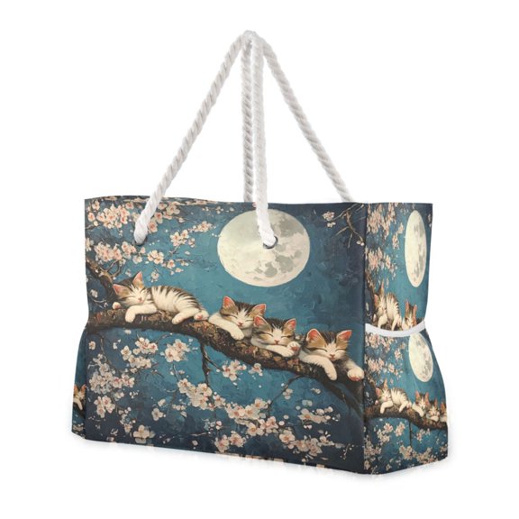 DIXRUYEE Beach Cooler Travel Tote Bags Beach Bag Fashion Dreamy Kitties Printed