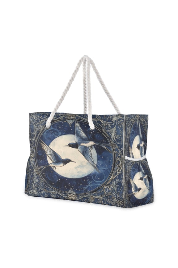 Beach Cooler Travel Tote Bags Beach Bag Fashion Flight under The Moon Printed