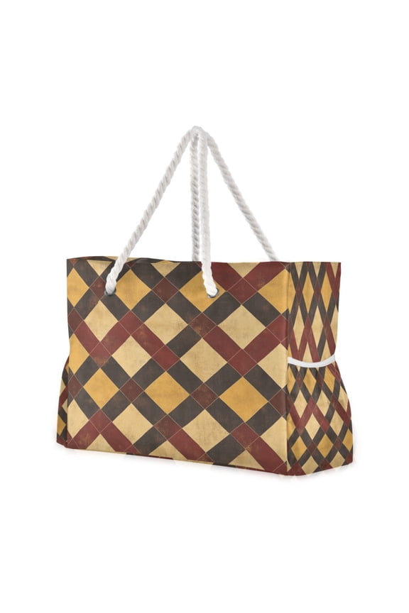 Beach Cooler Travel Tote Bags Beach Bag Fashion Geometric Richness Printed
