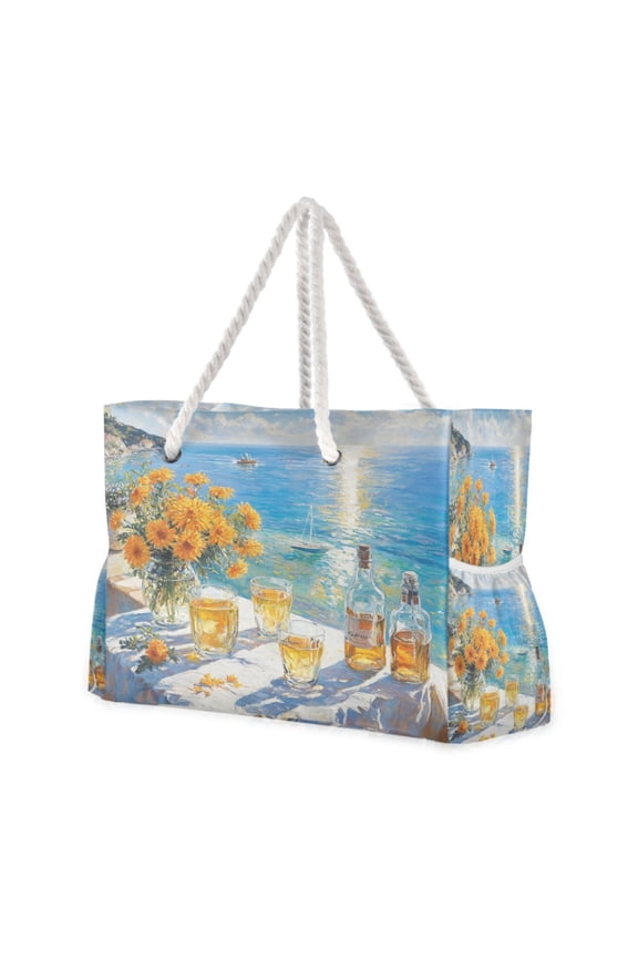 Beach Cooler Travel Tote Bags Beach Bag Fashion Sunny Ocean Retreat Printed