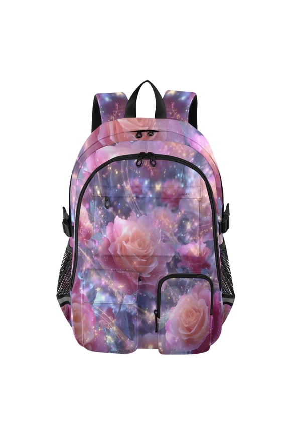 Blush Rose Luminance Backpack for School 14Laptop Compatible with Reflective Safety Strips