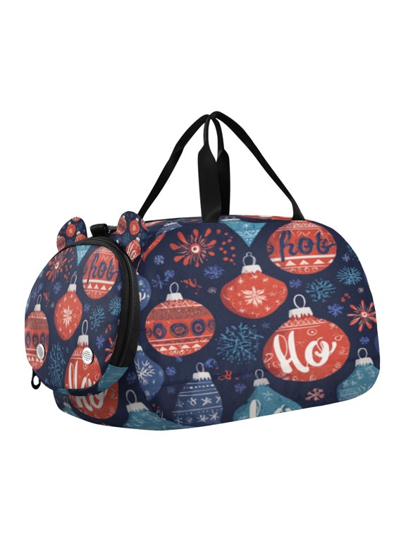 Boho Ornament Festive Flair Scale Duffel Bag With Ventilated Shoe Pocket & Adjustable Strap for Gym, Dance & Travel
