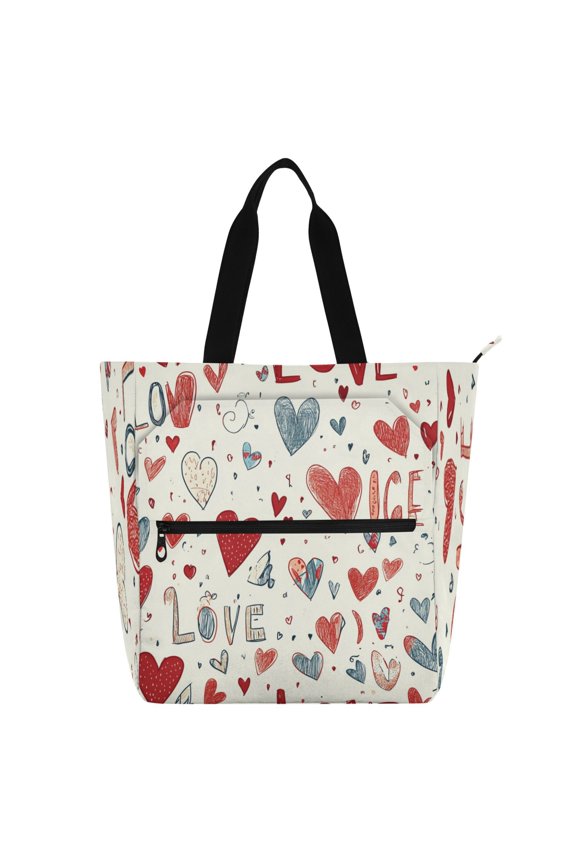 Book Tote Bag Casual Style Creatively Expressions Of Love Printed