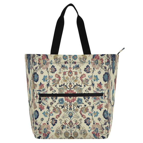 DIXRUYEE Book Tote Bag Casual Style Creatively Timeless Garden Tapestry Printed